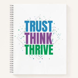 Vertraue, Denke, Wachse – Motivationszitat-Design Notizblock