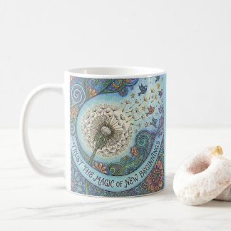 Vertraue der Magie von Neuanfängen Personalisierte Kaffeetasse