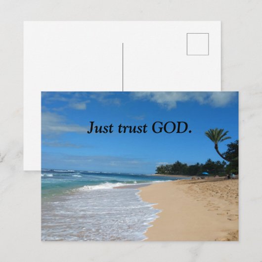 Vertraue einfach Gott! Postkarte (Vorne/Hinten)
