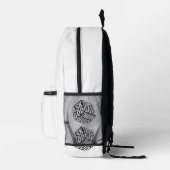 Vertraue Gott, Bitte Gott, Danke Gott. Bedruckter Rucksack (Rechts)