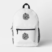Vertraue Gott, Bitte Gott, Danke Gott. Bedruckter Rucksack (Vorderseite)