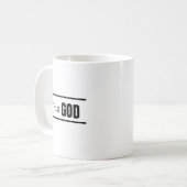 Vertraue Gott Christlicher Spruch Glaube Minimalis Kaffeetasse (Vorderseite Links)
