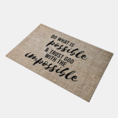 Vertraue Gott, der Christlich Inspiriere Fußmatte (Schrägansicht)