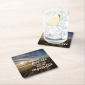 Vertraue Gott, der Christlich Inspiriere Rechteckiger Pappuntersetzer (Vor Ort)