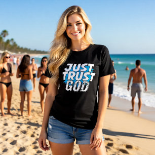 VERTRAUE GOTT EINFACH Fette Aussage Tri-Blend Shirt