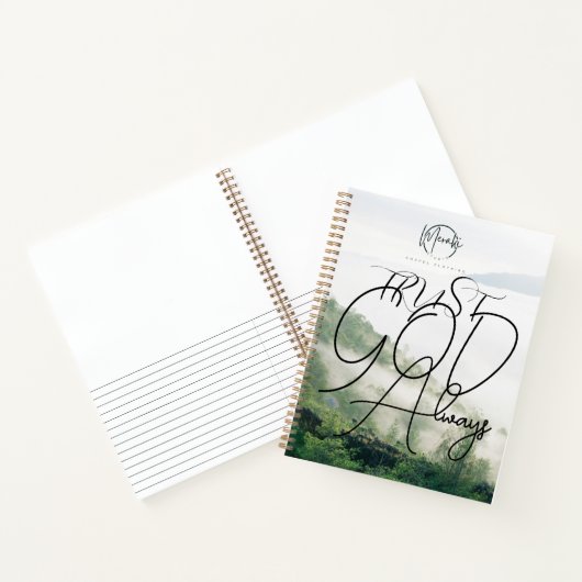 Vertraue Gott immer SpiralNotebook Notizblock (Innenseite)