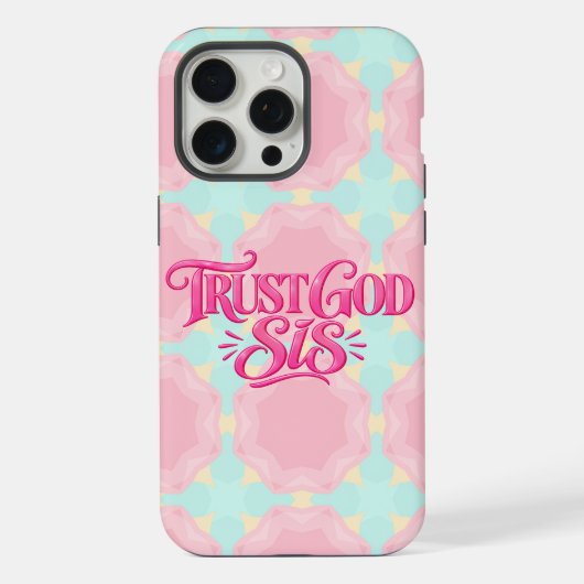 Vertraue Gott Schwester iPhone Hülle (Rückseite)
