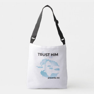 Vertraue Ihm Tote Bag Sprüche 3:5   Christliche Ta Tragetaschen Mit Langen Trägern