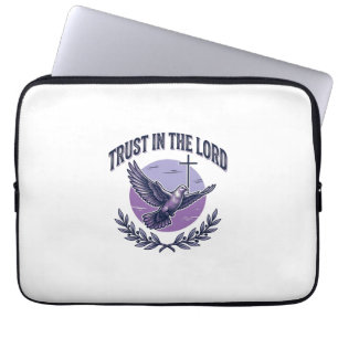 Vertraue in den Herrn Taube Christliches T-Shirt D Laptopschutzhülle