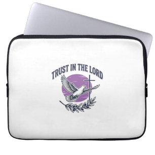 Vertraue in den Herrn Taube Christliches T-Shirt-D Laptopschutzhülle