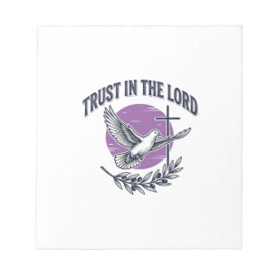 Vertraue in den Herrn Taube Christliches T-Shirt-D Notizblock