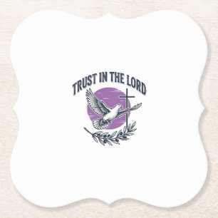 Vertraue in den Herrn Taube Christliches T-Shirt-D Untersetzer