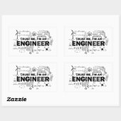 Vertraue mir, dass ich ein Ingenieur-Sticker bin Rechteckiger Aufkleber (Blatt)