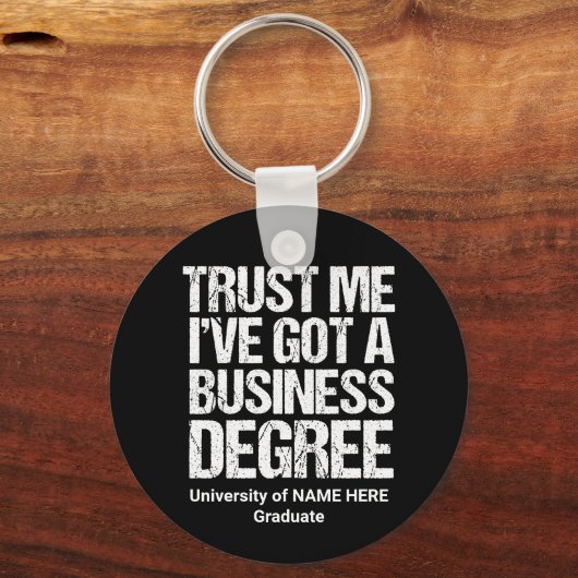 Vertraue mir, dass ich einen Abschluss mit Abschlu Schlüsselanhänger (Rückseite)