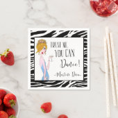 "Vertraue mir - Du kannst tanzen!" - Martini Diva Serviette (Beispiel)