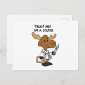 Vertraue mir! i.m á Arzt | Hintergrundfarbe auswäh Postkarte (Vorne/Hinten)