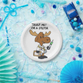 Vertraue mir! i.m á Arzt| Hintergrundfarbe Pappteller (Party)