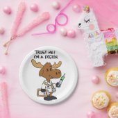 Vertraue mir! i.m á Arzt| Hintergrundfarbe Pappteller (Party)