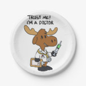 Vertraue mir! i.m á Arzt| Hintergrundfarbe Pappteller (Vorderseite)