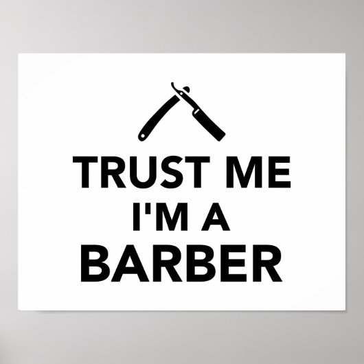 Vertraue mir, ich bin Barber Poster (Vorne)