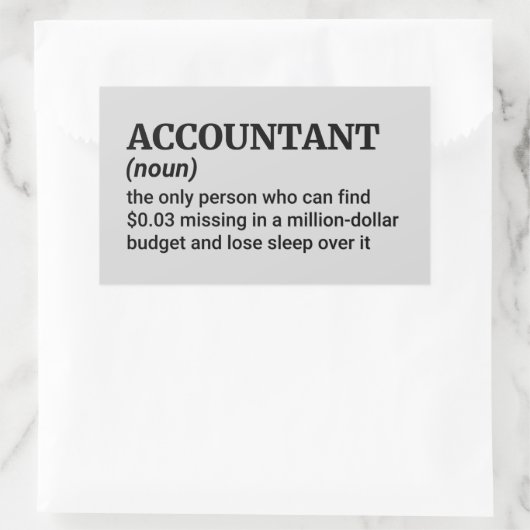 Vertraue mir, ich bin Buchhalter - Funny Definitio Rechteckiger Aufkleber (Tasche)