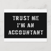 Vertraue mir, ich bin Buchhalter Postkarte (Vorderseite)
