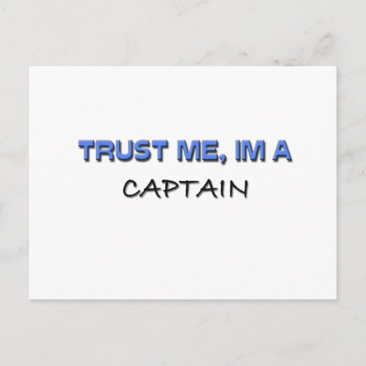 Vertraue mir, ich bin Captain Postkarte (Vorderseite)