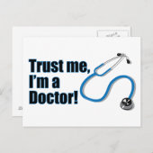 Vertraue mir Ich bin Doktor Stethoscope Postcard Postkarte (Vorne/Hinten)