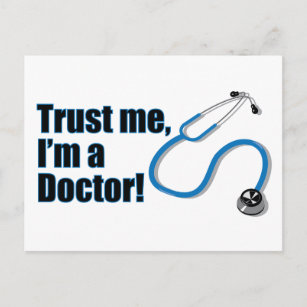Vertraue mir Ich bin Doktor Stethoscope Postcard Postkarte
