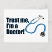 Vertraue mir Ich bin Doktor Stethoscope Postcard Postkarte (Vorderseite)