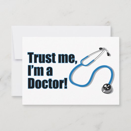 Vertraue mir, ich bin Doktorand Einladung (Vorderseite)