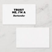 Vertraue mir, ich bin ein Barkeeper Visitenkarte (Vorne/Hinten)