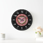 Vertraue mir, ich bin ein Butcher-T-Bone Große Wanduhr (Zuhause)