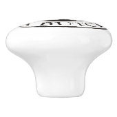 Vertraue mir, ich bin ein Butcher-T-Bone Keramikknauf (Seitenansicht)