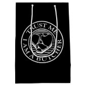 Vertraue mir, ich bin ein Butcher-T-Bone Mittlere Geschenktüte (Rückseite)