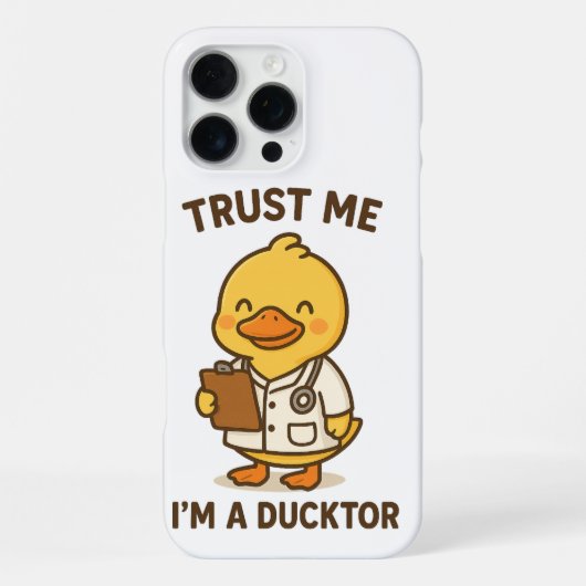 Vertraue mir, ich bin ein Ducktor iPhone Hülle (Rückseite)