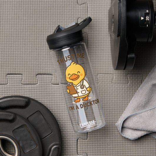 Vertraue mir, ich bin ein Ducktor Trinkflasche (Fitnessstudio (gedreht))