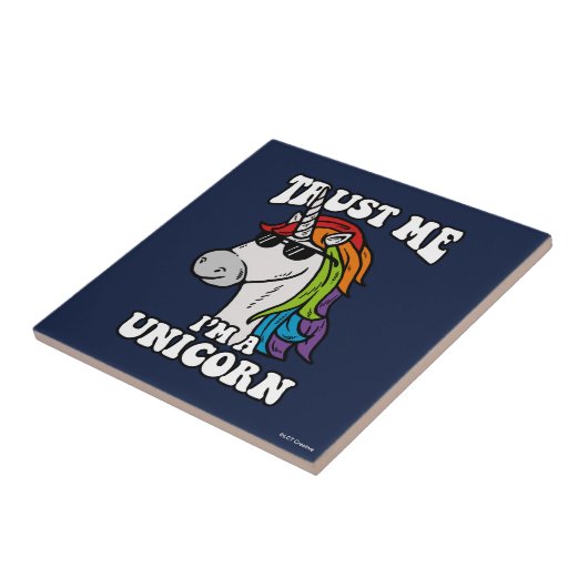 Vertraue mir, ich bin ein Einhorn Fliese (Seite)