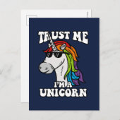 Vertraue mir, ich bin ein Einhorn Postkarte (Vorne/Hinten)