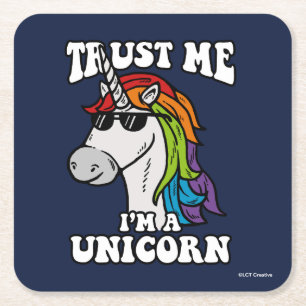 Vertraue mir, ich bin ein Einhorn Rechteckiger Pappuntersetzer