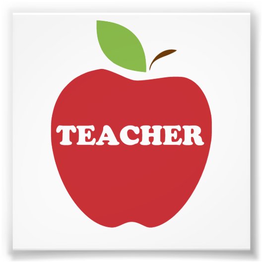 Vertraue mir, ich bin ein Lehrer Red Apple Fotodruck (Vorne)