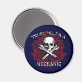 Vertraue mir, ich bin ein Mechanikkleid, Reisemugs Magnet (Vorderseite/Rückseite)