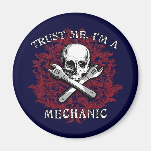 Vertraue mir, ich bin ein Mechanikkleid, Reisemugs Magnet (Vorne)