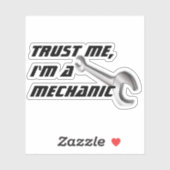 Vertraue mir, ich bin ein mechanischer, lustiger A Aufkleber (Blatt)