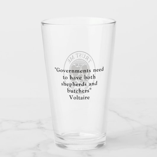 Vertraue mir, ich bin ein Metzger Glas (Rückseite)