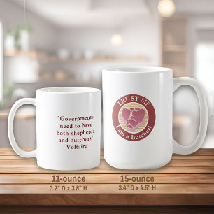 Vertraue mir, ich bin ein Metzger Kaffeetasse