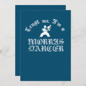 Vertraue mir, ich bin ein Morris-Tänzer, weißer Te Einladung (Vorne/Hinten)