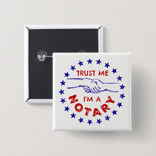 Vertraue mir, ich bin ein Notar Button (Vorne & Hinten)