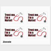 Vertraue mir, ich bin ein nurse Funny Stickers Lab (Blatt)
