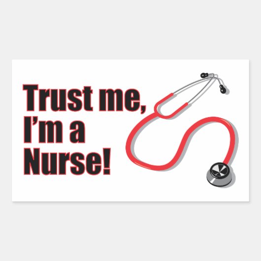Vertraue mir, ich bin ein nurse Funny Stickers Lab (Vorderseite)